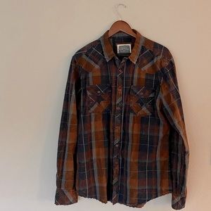 BKE Vintage cotton western shirt